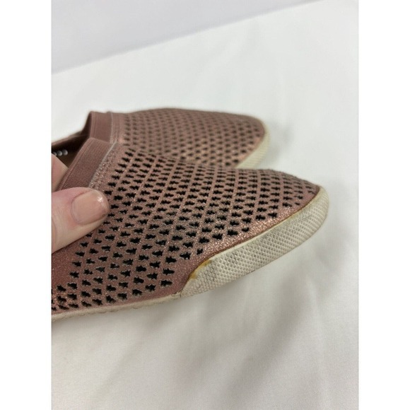 Frye Melanie Flats Copper Rose Gold Leather 6.5 Slip On Perforated Comfort - Picture 6 of 12